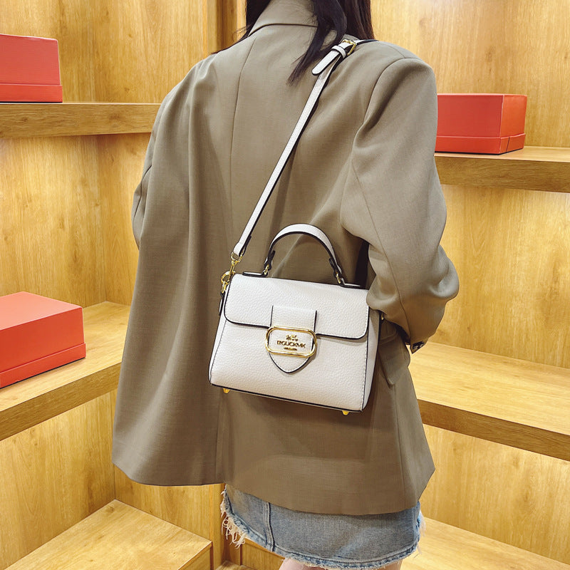 fashion bag for women, 2025 new trendy minimalist color block messenger flap top handle crossbody bag