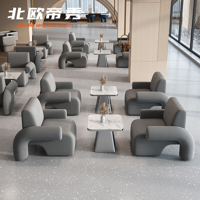 Accessible luxury reception negotiation table and chair negotiation table and chair combination office sofa commercial shop robot pistol sofa chair