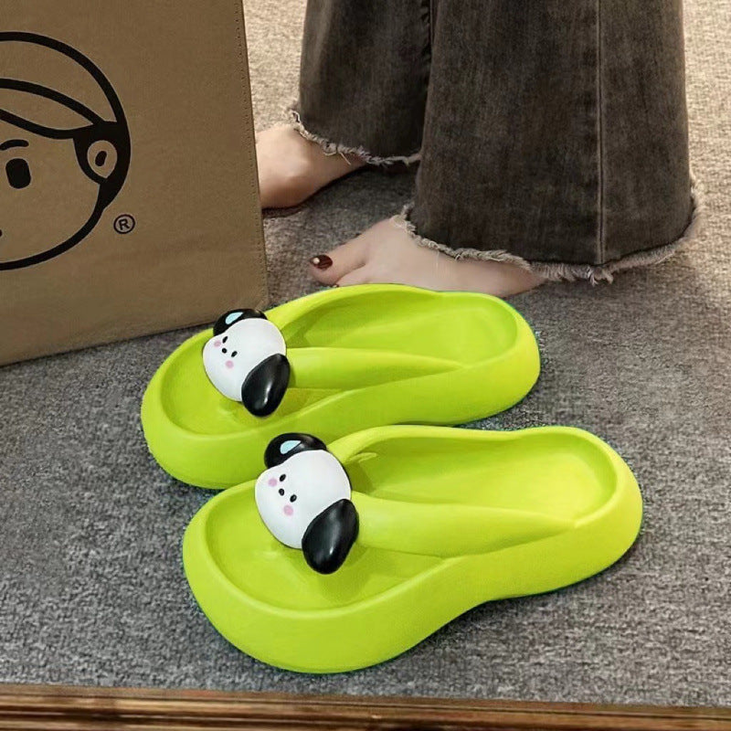 Wholesale eva slippers women's summer fashion thick sole non-slip home use cute beach slippers outwear