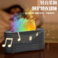 new arrival white noise flame aromatherapy machine for home desktop large fog volume flame humidifier aromatherapy machine wholesale