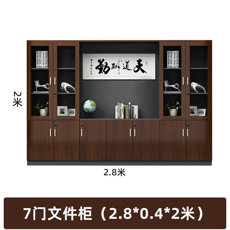 Company office cabinet wooden floor-standing file cabinet file cabinet background cabinet information cabinet wooden board storage cabinet bookcase high cabinet