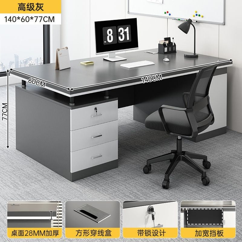 Office desk - minimalist modern design, suitable for employees, home use, students, and renters. bedroom desktop computer desk, freestanding