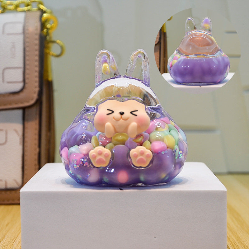 oversized three-dimensional quicksand KIKI shopping mall blind box figure desktop ornament car pendant DIY jewelry accessories
