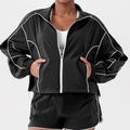 New quick-dry tennis jacket women's running long sleeve t-shirt sports top outdoor badminton slimming fitness apparel