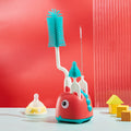 Baby bottle brush silicone cleaning brush - long handle bottle brush for babies, portable nipple brush, straw brush set