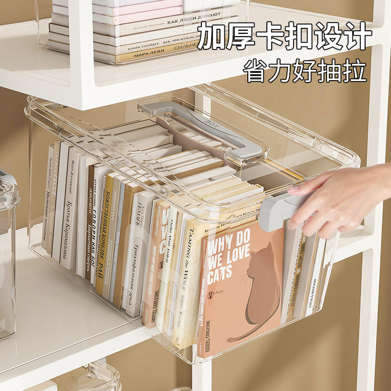 Glove box household one piece delivery plastic storage box thick PET toy cosmetic storage transparent storage box