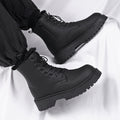 Boots men's new arrivalwinter black british style motorcycle zipper workwear boots high-top fleece-linedheattechcasual leather boots
