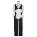 Sexy women's v-neck maxi dress with large bow and high slit - hot-selling women's apparel on  cross-border e-commerce