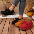 plus sizespring & fallnew arrival rocking shoes plaid soft bottomladieswear shoes hidden heelthick solecasualflats women's wholesale