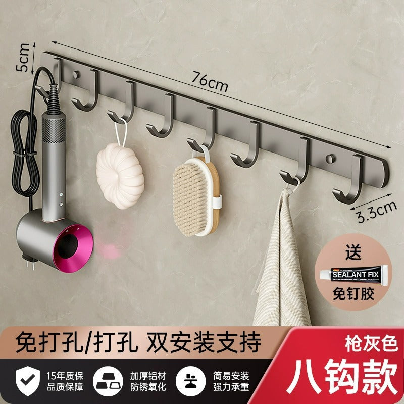 Heavy-duty adhesive hooks - no drilling required! perfect for bathrooms, tissue, towels, clothes, and hats. stick-on hooks for behind doors, wall-mounted, and over-the-door use