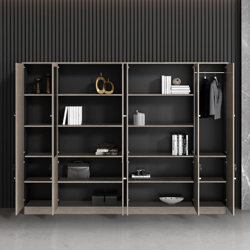Wooden file cabinet storage cabinet floor standing tall cabinet office document cabinet financial lockable filing cabinet two doors