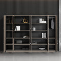 Wooden file cabinet storage cabinet floor standing tall cabinet office document cabinet financial lockable filing cabinet two doors