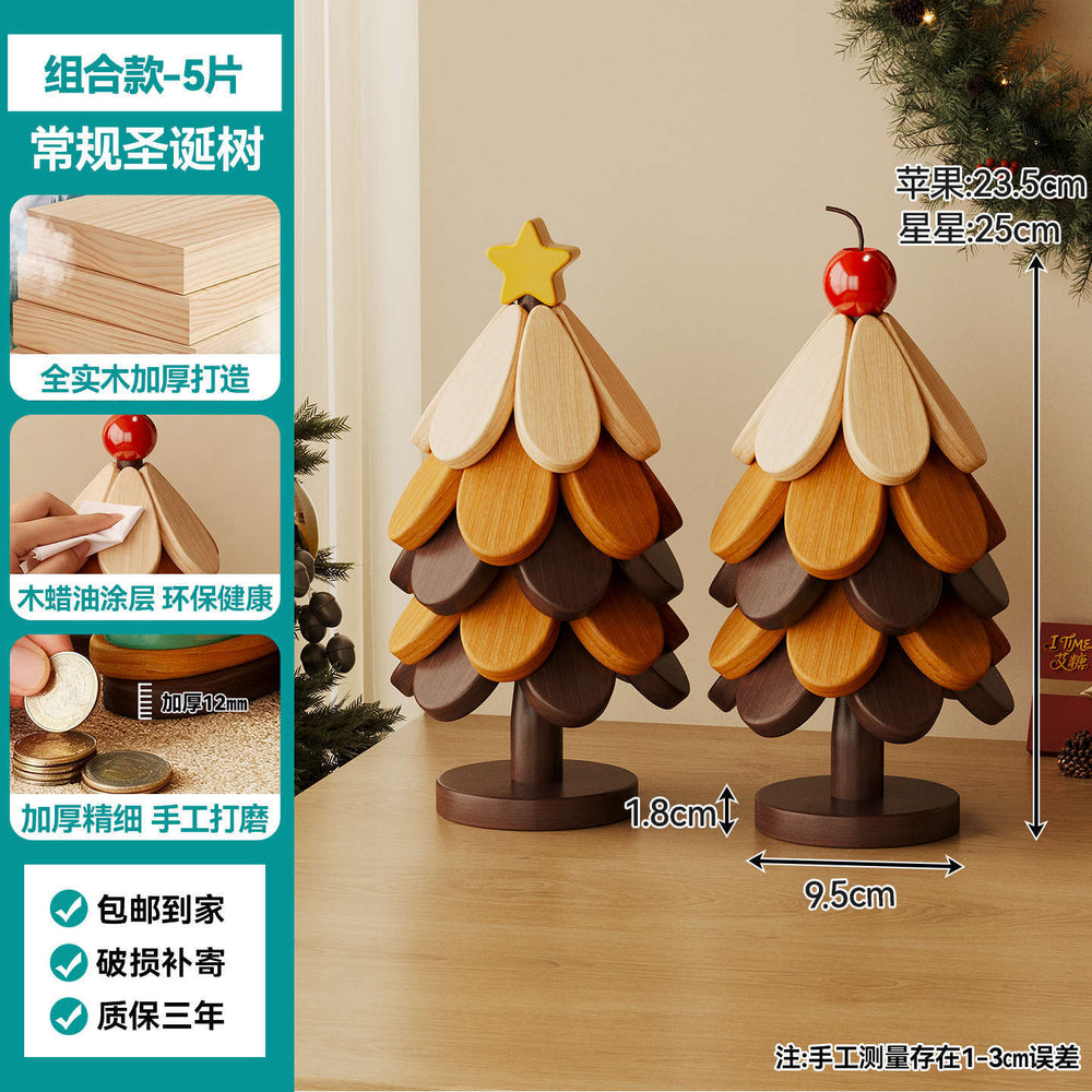 christmas tree solid wood insulation mat, a tree coaster, dining table decoration, creative oven mitts pad, high temperature resistant pot and bowl pad