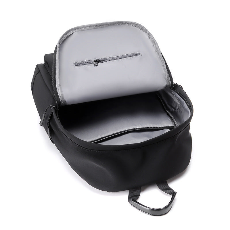 New backpack, student schoolbag, simple and versatile solid color laptop bag, portable business trip backpack