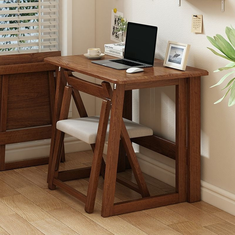 Solid wood folding table and chair floor-standing coffee table rental house handy gadget desk study table writing table for home computer table casual
