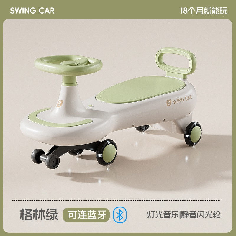 New children's twisting car, silent wheel anti-rollover, adults aged 1-3 can sit on silent universal wheel coasting twisting car