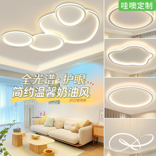 [Wow] Full Spectrum Living Room Light Modern Simple Atmosphere Warm Master Bedroom Nordic Eye Protection Lighting Package