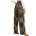 European and american cross-border e-commerce women's autumn new arrivals:  independent site washed wild leopard print denim straight-leg jeans