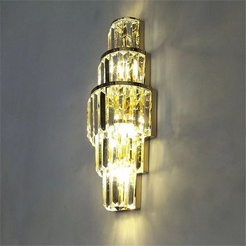New arrivalaccessible luxury crystal wall lamp popular bedside living room background wall corridor aisle casualclassy wall lamp
