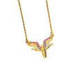 [set] cross-border new angel necklace for women, micro-embedded high-end zircon niche design earrings and rings wholesale