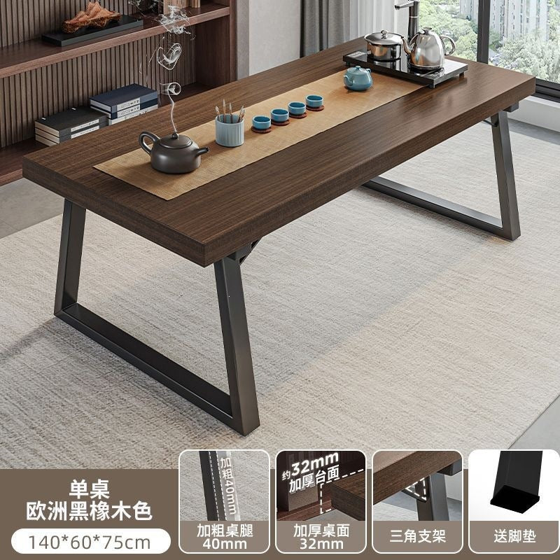 New chinoiserie tea table all-in-one complete set with chair casual coffee table for home living room tea table iron leg board table tea table