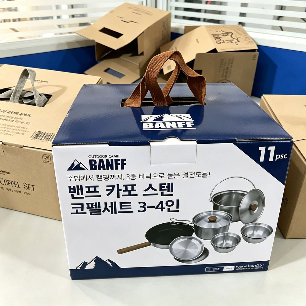 stainless steel cookware set - portable outdoor camping cookware kit with bowls