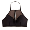 European and american halter neck sheer mesh bra - ultra-thin, breathable, sexy back and shoulder design - women's bra - cross-border wholesale