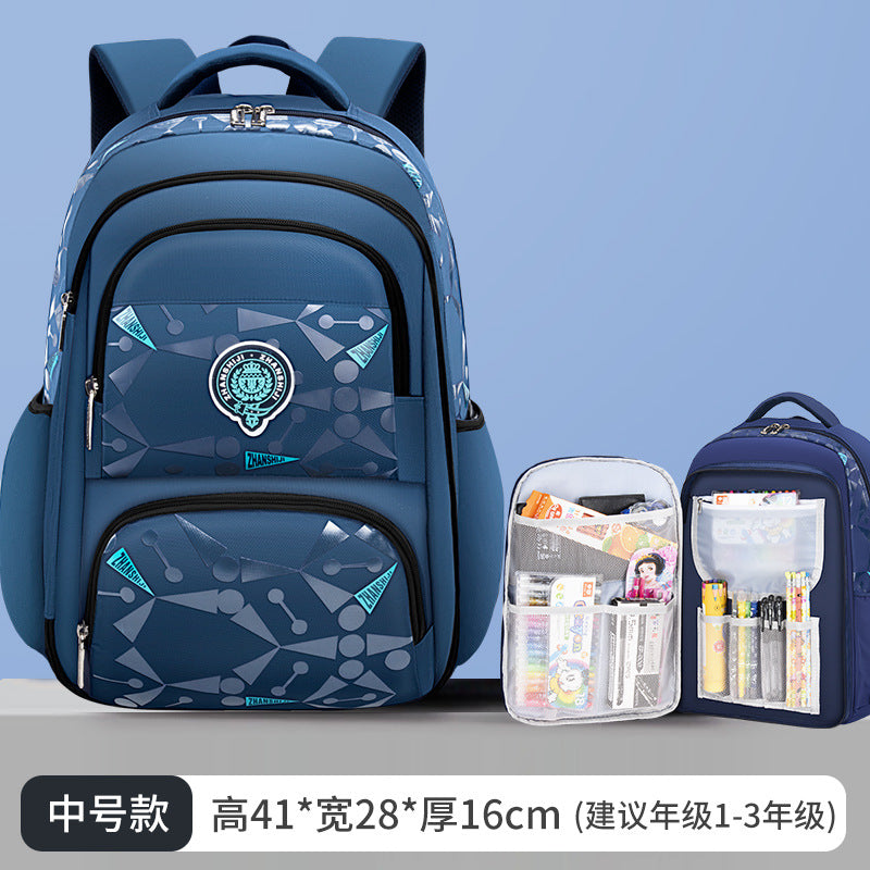 Refrigerator test door, children's schoolbag, backpack, boys and girls schoolbag, light and large-capacity backpack wholesale