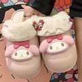 Fleece-linedthick sole home slippers plaidheattechnew arrival toe shoes winter women's thick outer wear cotton shoes non-slipdeodorizing filter