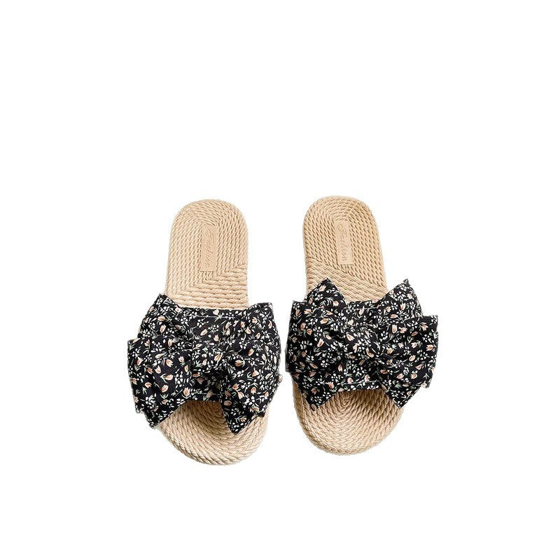 2026 new bowknot ins style slides: super cute, non-slip, beach-ready, girly, versatile outdoor slippers for women