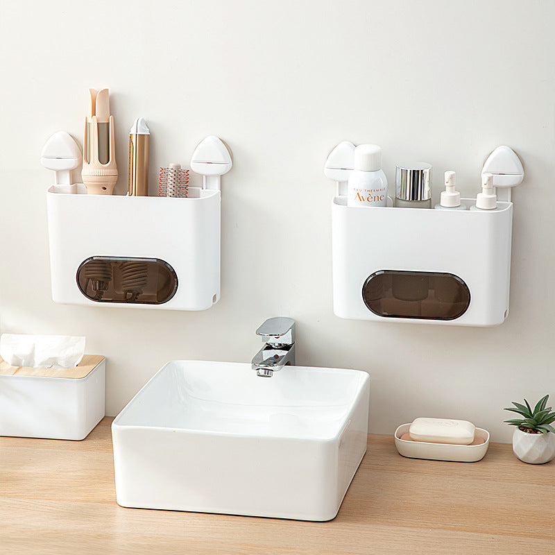 Non-punching suction cup rack wall-mounted storage suction cup bathroom rack suction cup toilet wall-mounted storage box