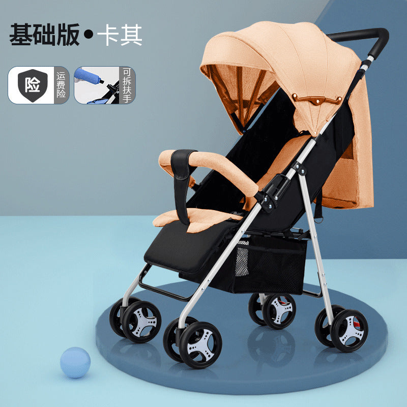 2025 newborn stroller - convertible pushchair, lightweight & foldable, one-click fold, suitable for ages 0-3 years