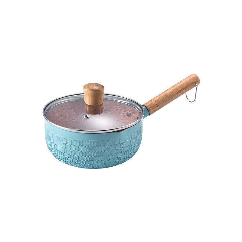 Processing personalized snow flat pot medical stone non-stick pot small milk pot baby food supplement pot for home instant noodle pot pancake