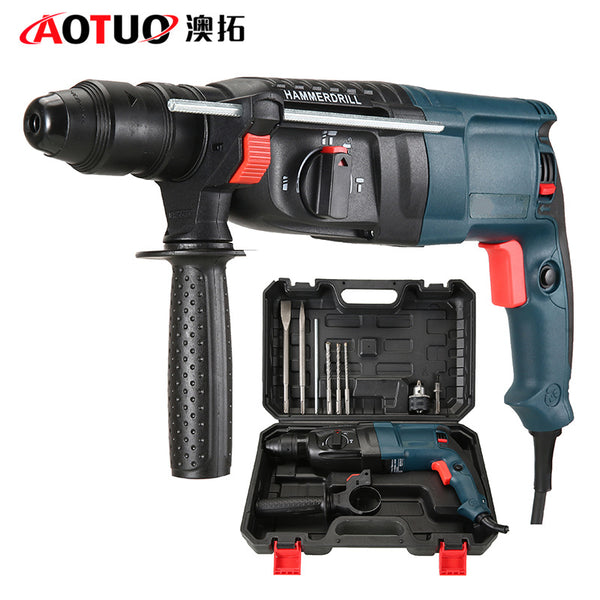New electric drill to impact drill,  multi-functional industrial grade concrete three light electric hammer, impact drill wholesale