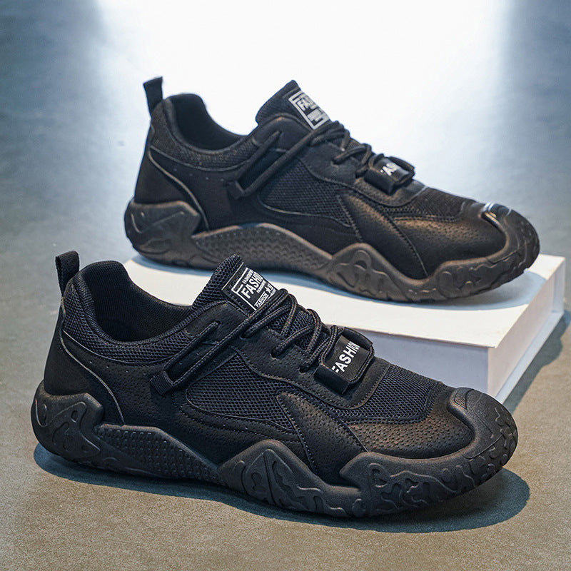 Men's safety shoes - summer mesh breathable construction work shoes - anti-slip, wear-resistant, athletic, casual, outdoor hiking trendy shoes