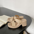 2026 new arrival: hot-selling women's high-heeled slides - summer outdoor wear, height-increasing, non-slip sandals, fashionable wedge heel women's shoes