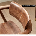 White wax solid wood north american black walnut backrest dining chair living room desk tea room chair stool modern casual kawashita chair