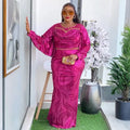 e-commerce  european and american style  autumn new arrival african plus size women's clothing hot diamond printingdress