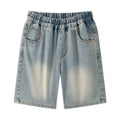Boys' shorts summer thin style kids' denim shorts  new summer five-point shorts mid-length shorts for mid-to-large children trendy