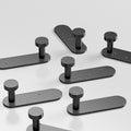 Gun gray punch-free hook, strong adhesive bathroom wall bathroom towel load-bearing adhesive hook, entrance door back hook