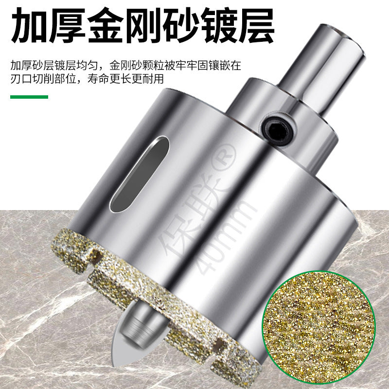 Marble drilling with fixed slot drill bit tile glass hole opener et board silicocalcium acid board drilling stone