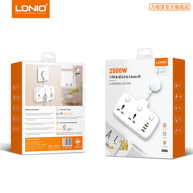 One turn multi-short line plug-in multi-plug multi-function switch fast charging plug-in board usb socket European and American British standard power strip