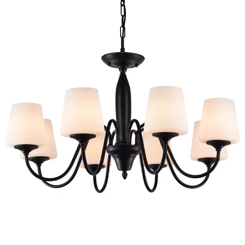 American country wrought iron chandelier European simple living room dining room study bedroom Nordic retro modern simple chandelier