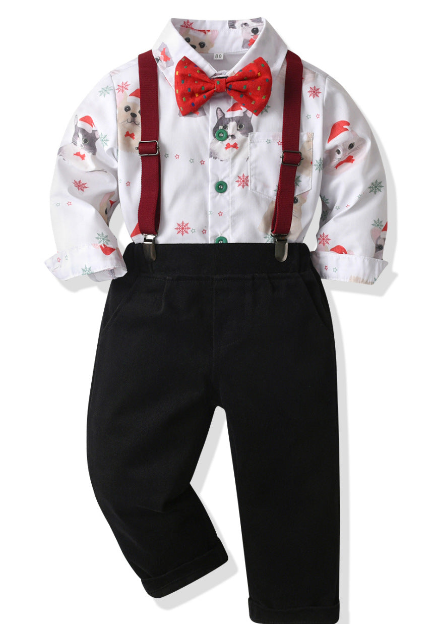 Kids autumn clothing men's clothing export children's clothing boys gentleman's first birthday dress flower girl performance clothes baby autumn suit
