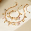Wholesale bowknot necklaces, cross-border new floral heart pendants, women's niche high-end ceramic bead bracelet accessories