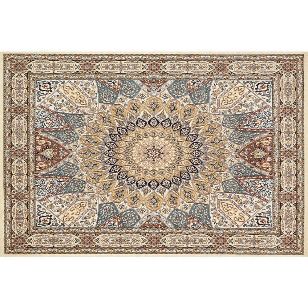 retro ethnic moroccan faux cashmere rug - durable, stain-resistant, perfect for living room coffee tables, bedroom bedside, and more