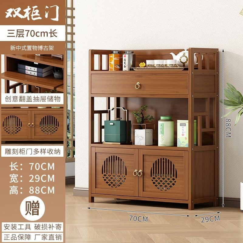 Tea rack, tea cabinet, storage rack, bogu rack, small tea set rack, storage cabinet, tea display cabinet, tea room duobao pavilion