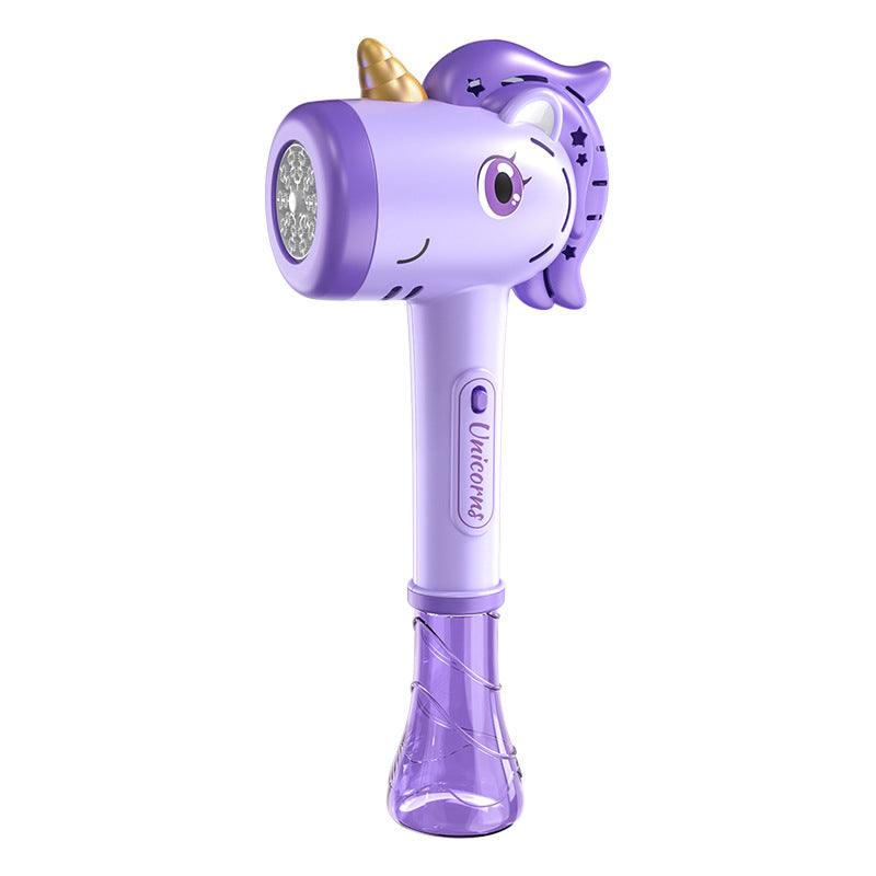 new unicorn automatic bubble machine - girl's handheld bubble gun - outdoor trendy kids' toy - boy's toy