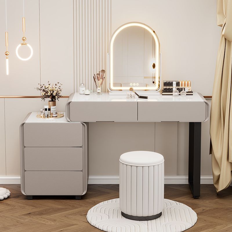 new master bedroom vanity table - solid wood, light luxury, high-end feel, chest of drawers integrated makeup vanity, bedroom makeup table