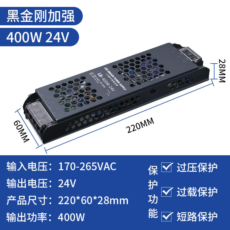 220v to dc 24v led strip light power supply - black diamond switching power supply - 60w 200w 300w 400w transformer